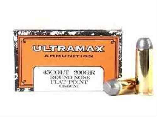 45 Colt By Ultramax 45 Colt 200 Grain Round Nose Flat Point Lead Ammunition Md: Cb45CN1